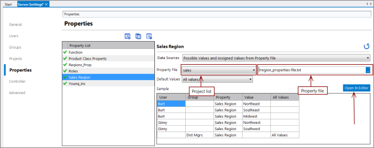 Possible and Assigned from Property File
