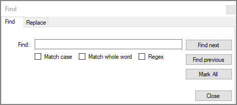 Find Dialog Box Find Dialog Box