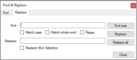 Find and Replace Dialog Box Find and Replace Dialog Box