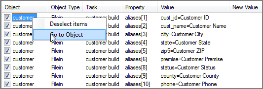 Find & Replace VI Results Example of results from a VI Find & Replace dialog box