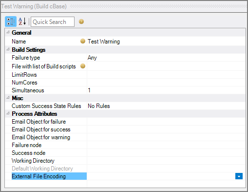 Production Build cBase Attributes Production Build cBase Attributes