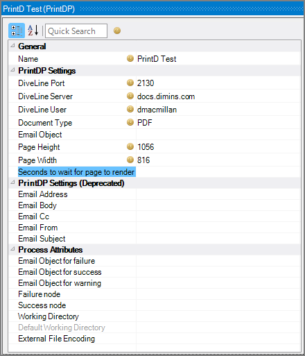 Production PrintDP Node Attributes