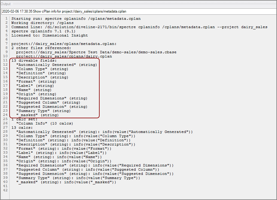 Basic cPlan for metadata Basic cPlan for metadata