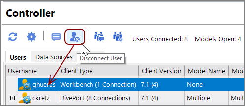 Controller Disconnect User