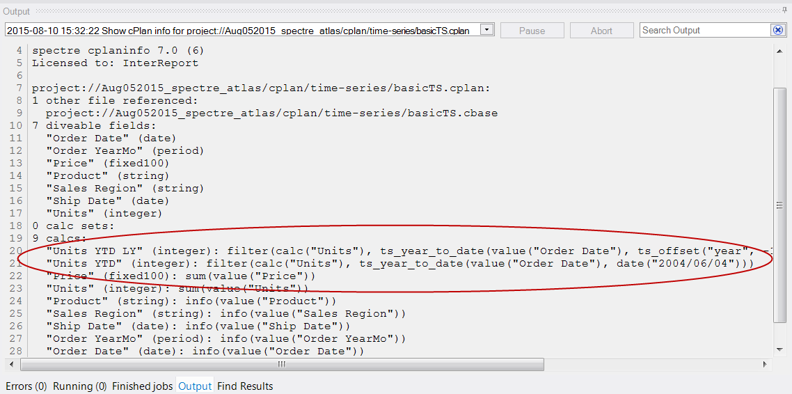 Spectre cplaninfo for the cBase Spectre cplaninfo for the cBase