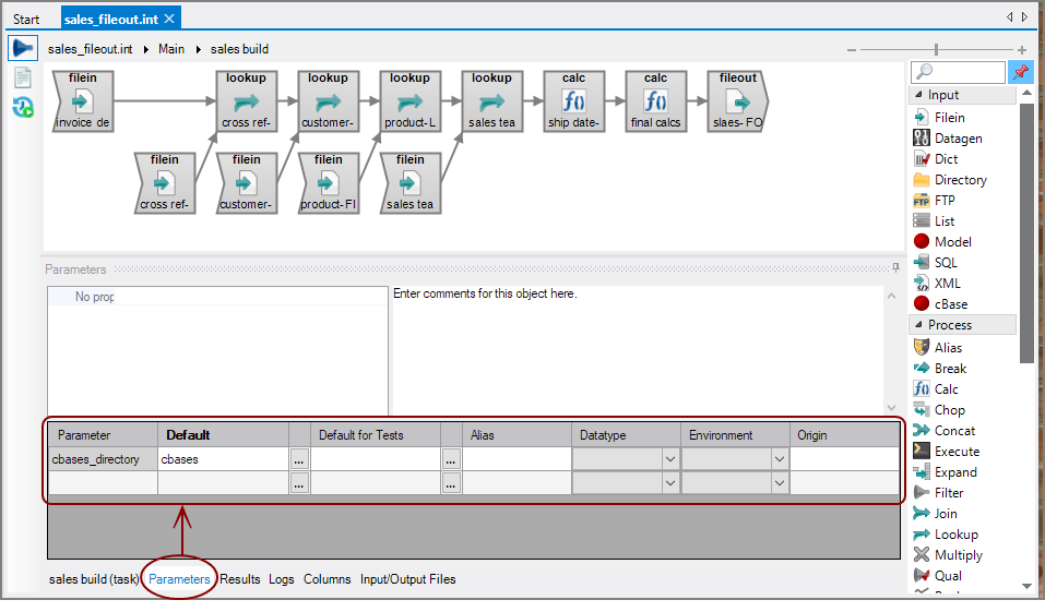 Visual Integrator Parameters Visual Integrator Parameters