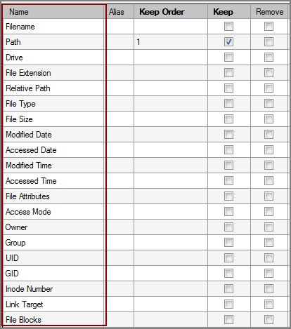 VI Directory Column Grid Metadata VI Directory Column Grid Metadata