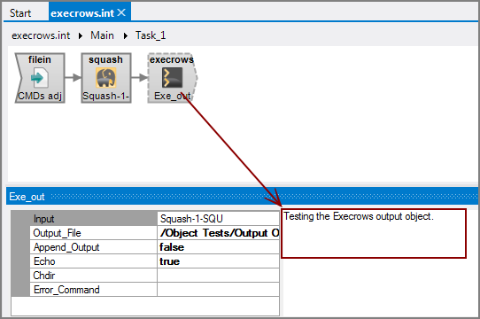 VI Execrows Object with Comments Example of a VI Execrows output object with comments