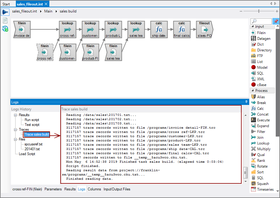 VI Logs Tab Traces VI Logs Tab Traces