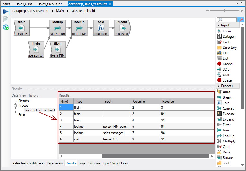 VI Trace Task Results VI Trace Task Results