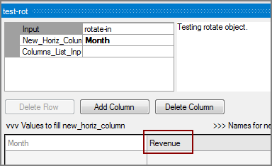 VI Rotate Add Value Column Adding a value column to rotate object