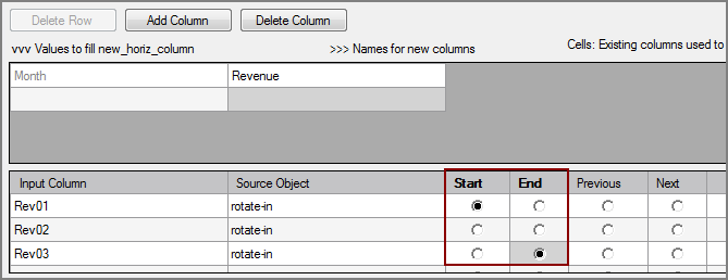 VI Rotate Object Select Range Selecting a range for a Rotate object