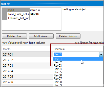 VI Rotate Add Values to Values Column Adding values to the Rotate values column