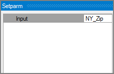 VI Setparm Object Attributes Example of the attributes pane for a VI Setparm output object