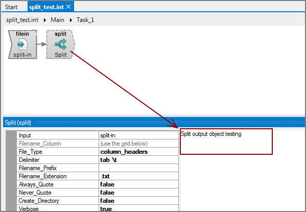 VI Split Object with Comments Example of a VI Split output object with comments