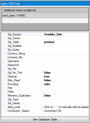 VI SQL Input Object Attributes VI SQL Input Object Attributes
