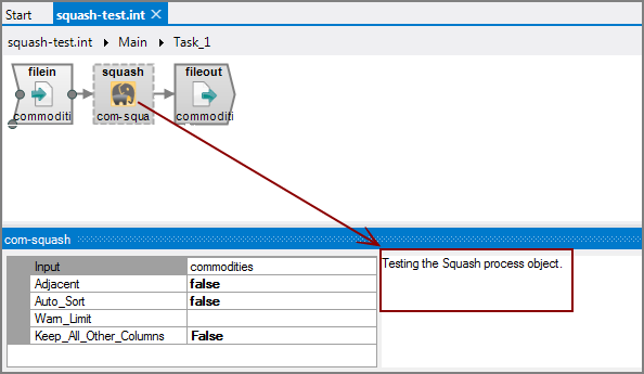 VI Squash Object with Comments Example of VI Squash process object with comments