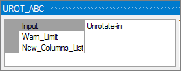 VI Unrotate Object Attributes Example of VI Unrotate process object's attributes pane