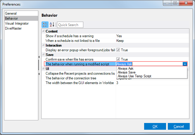 WB Pref Dialog Box - Unsaved Changes WB Pref Dialog Box - Unsaved Changes